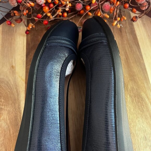 Lifestride Nile Womens Ballets Flat Sz 9 WIDE WIDTH Lux Navy Lizard Arch Support - Picture 8 of 12